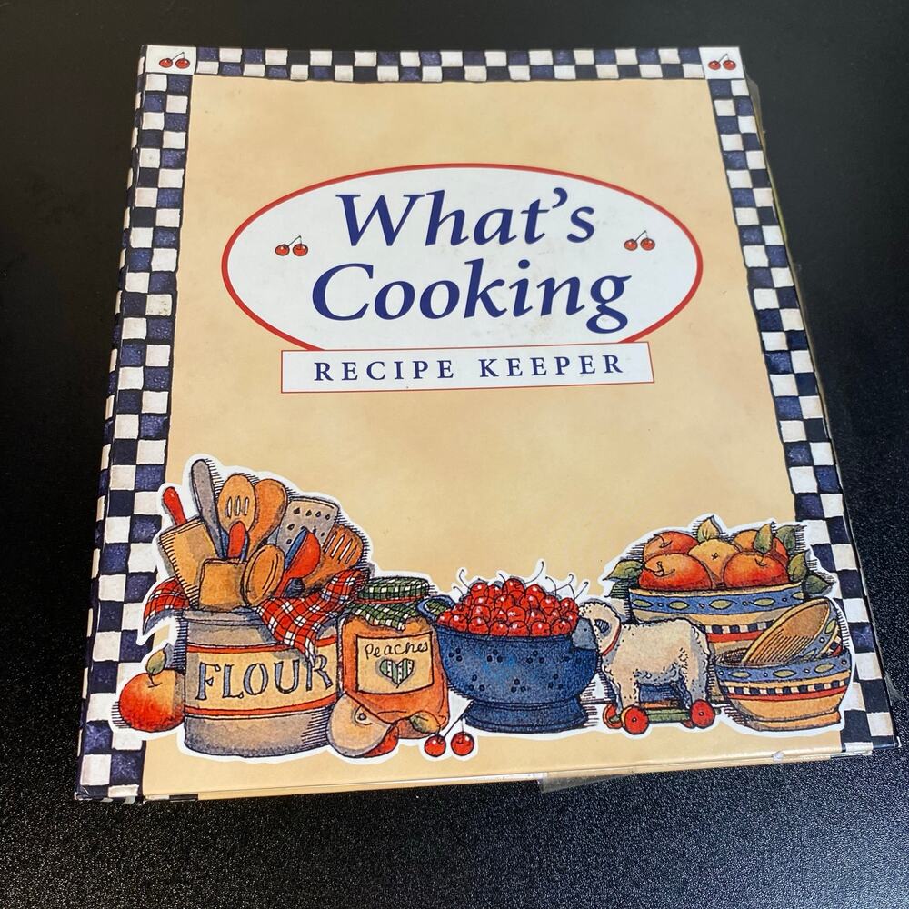 What's Cooking Recipe Keeper 3-Ring Binder Sealed Betty Whiteaker NEW